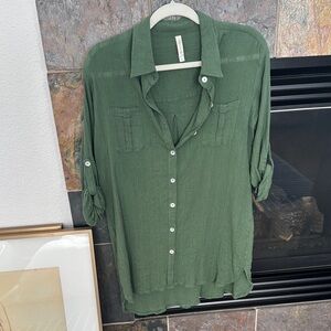 Helen Jon Textured Green Shirt